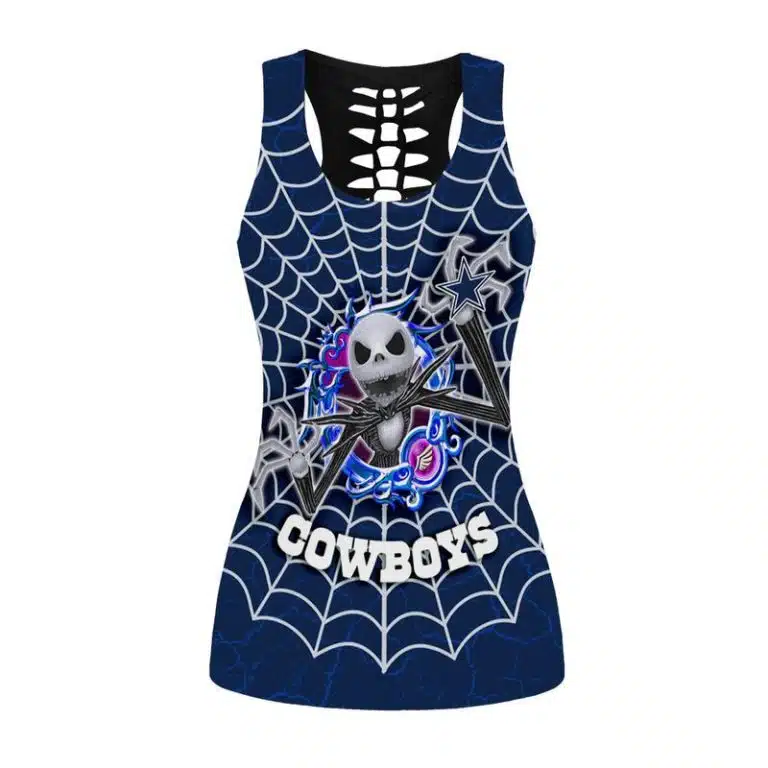 Dallas Cowboys Women's Hollow Out Tank Top + Legging QK11 - Image 2