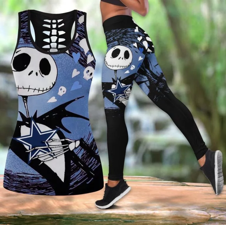 Dallas Cowboys Women's Hollow Out Tank Top + Legging EJ74
