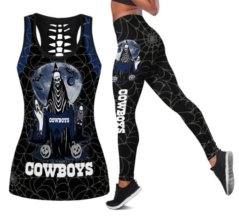 Dallas Cowboys Women's Hollow Out Tank Top + Legging YV46