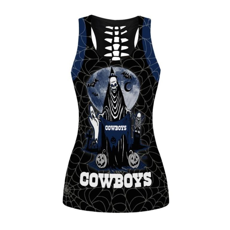 Dallas Cowboys Women's Hollow Out Tank Top + Legging YV46 - Image 2