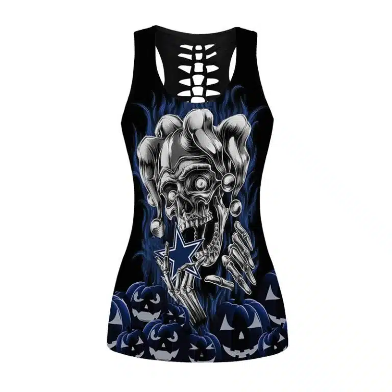 Dallas Cowboys Women's Hollow Out Tank Top + Legging UE74 - Image 2
