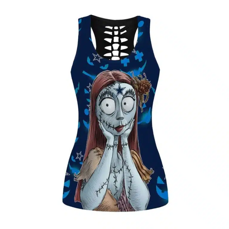 Dallas Cowboys Women's Hollow Out Tank Top + Legging RU57 - Image 2