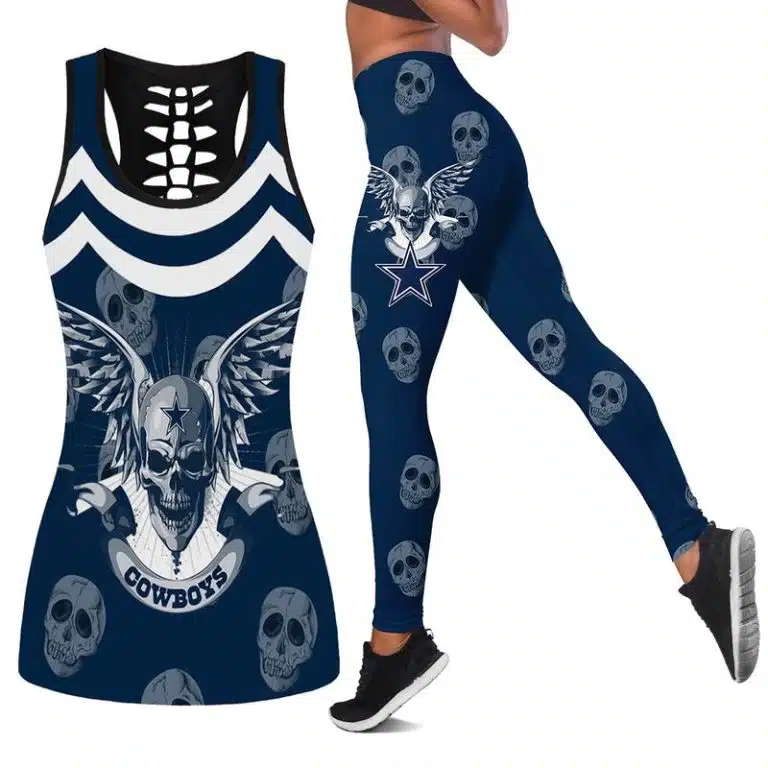Dallas Cowboys Women's Hollow Out Tank Top + Legging ID77