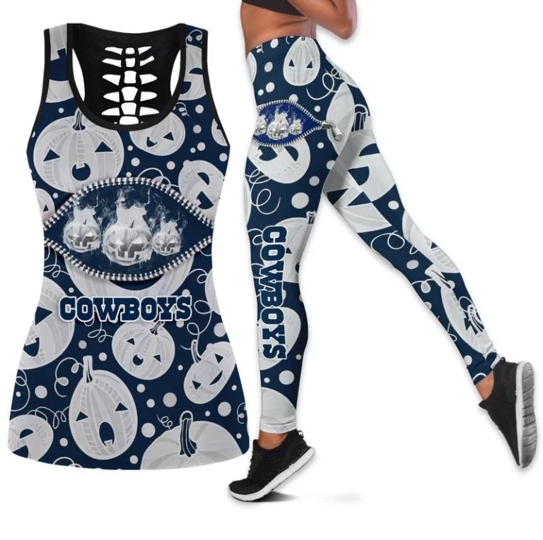 Dallas Cowboys Women's Hollow Out Tank Top + Legging DJ44