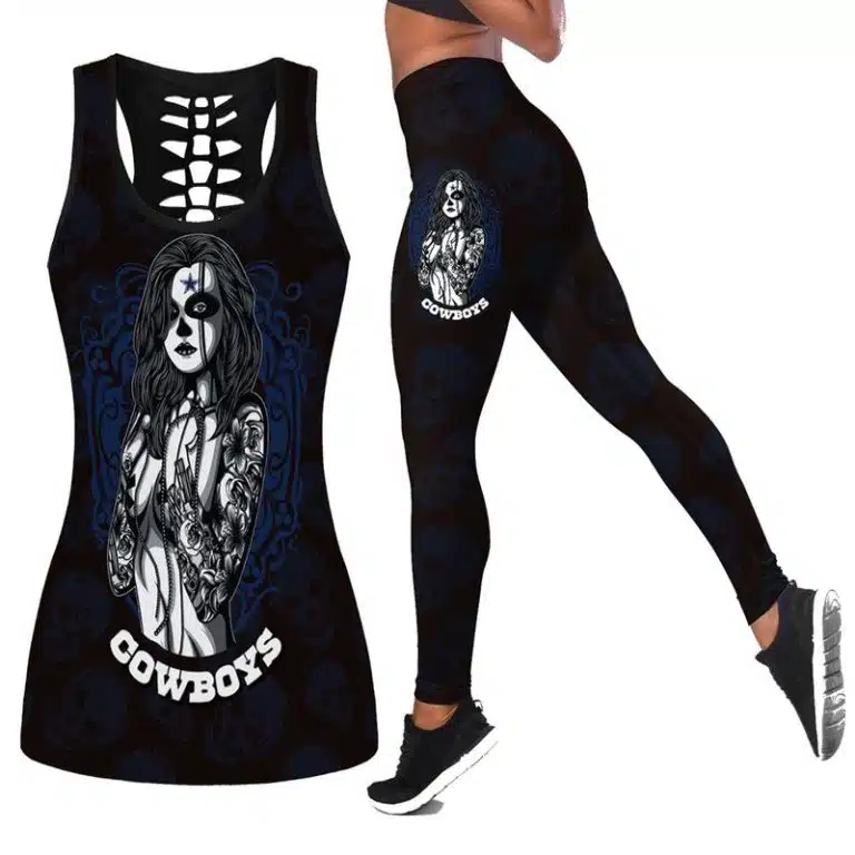 Dallas Cowboys Women's Hollow Out Tank Top + Legging XN34