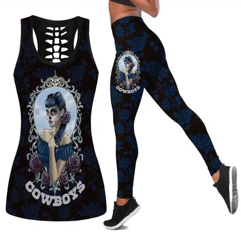 Dallas Cowboys Women's Hollow Out Tank Top + Legging QJ14