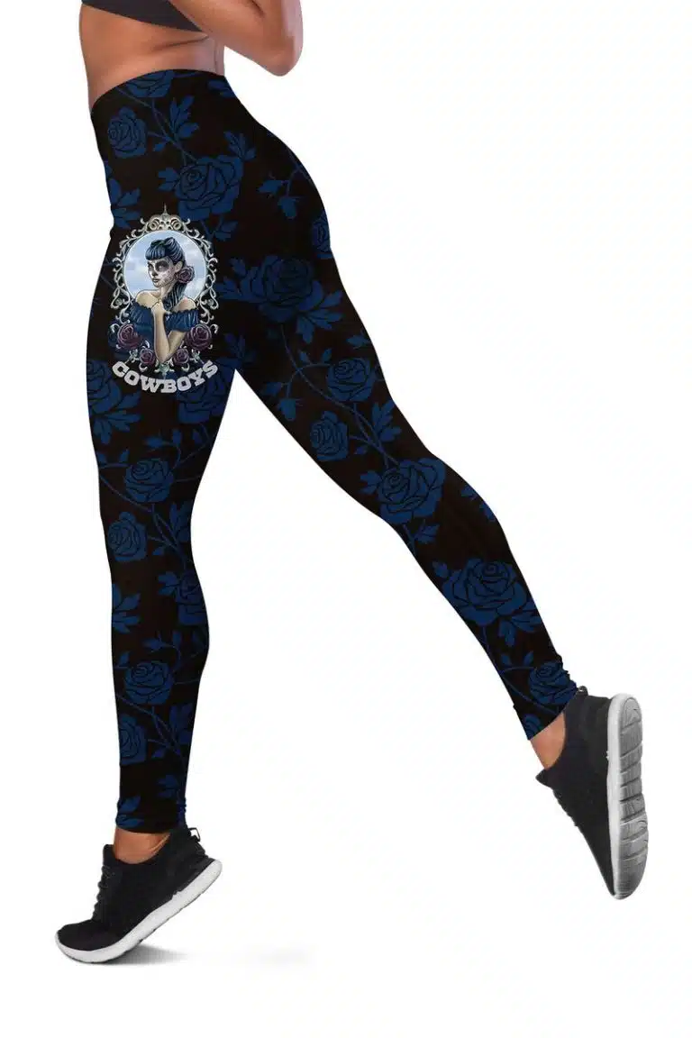 Dallas Cowboys Women's Hollow Out Tank Top + Legging QJ14 - Image 3