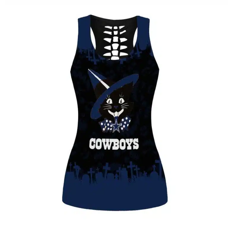 Dallas Cowboys Women's Hollow Out Tank Top + Legging RK73 - Image 2
