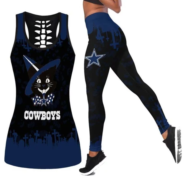 Dallas Cowboys Women's Hollow Out Tank Top + Legging RK73