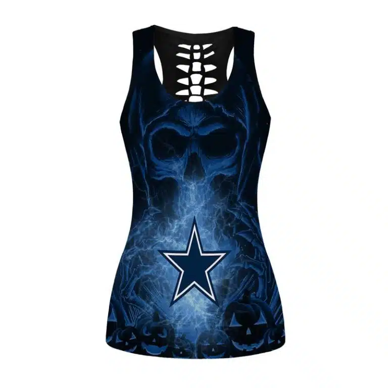 Dallas Cowboys Women's Hollow Out Tank Top + Legging RH87 - Image 2