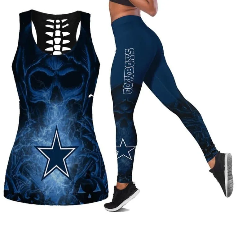Dallas Cowboys Women's Hollow Out Tank Top + Legging RH87
