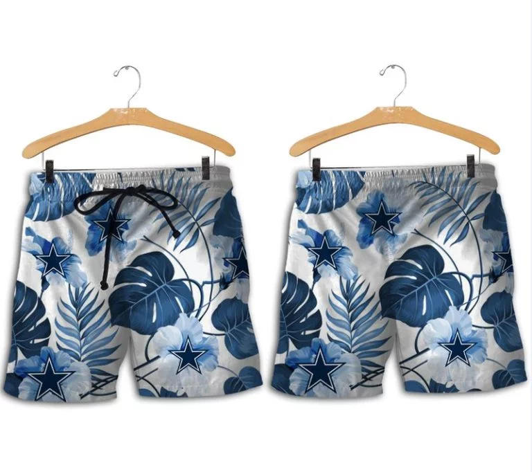 Combo Dallas Cowboys Button-Up Shirt & Men Shorts JK71 - Image 2