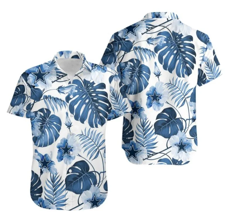 Combo Dallas Cowboys Button-Up Shirt & Men Shorts JK71