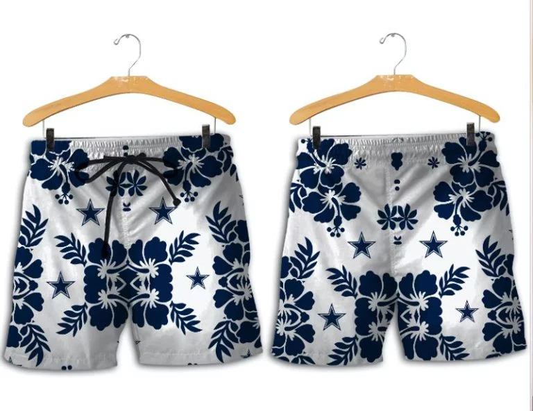 Combo Dallas Cowboys Button-Up Shirt & Men Shorts OR98 - Image 2