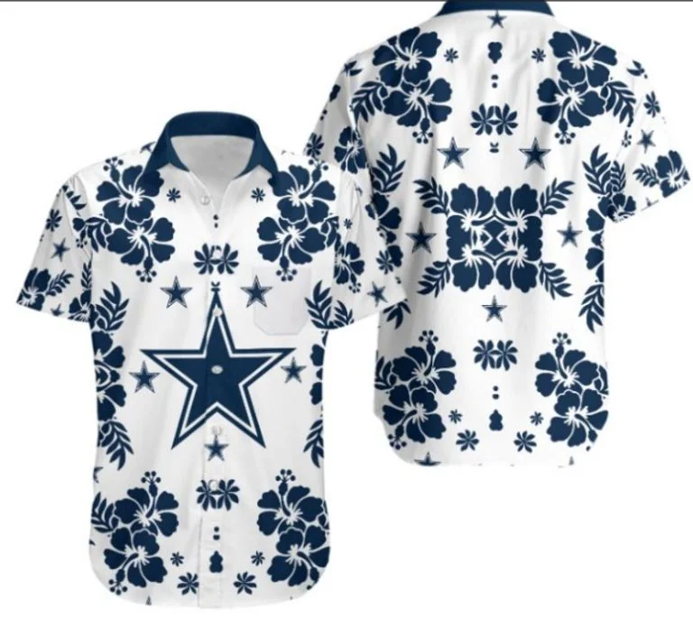 Combo Dallas Cowboys Button-Up Shirt & Men Shorts OR98