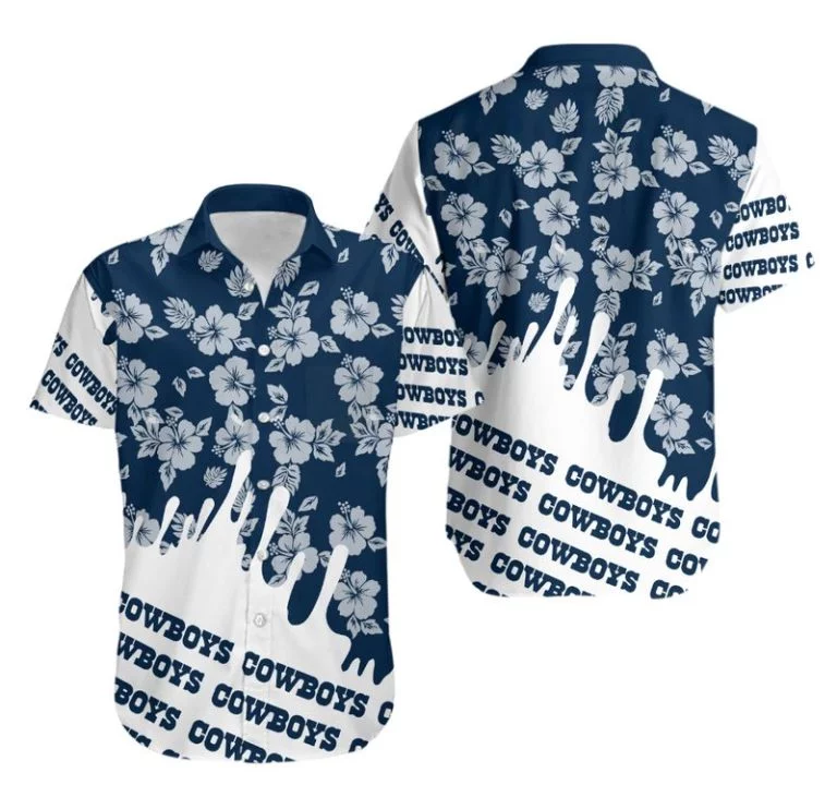 Combo Dallas Cowboys Button-Up Shirt & Men Shorts QK74
