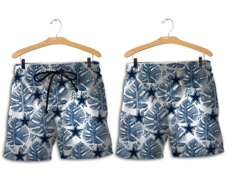 Combo Dallas Cowboys Button-Up Shirt & Men Shorts KD12 - Image 2