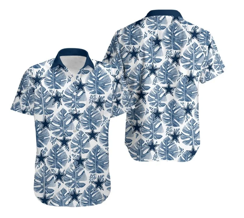 Combo Dallas Cowboys Button-Up Shirt & Men Shorts KD12