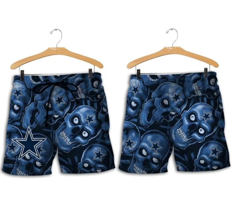 Combo Dallas Cowboys Button-Up Shirt & Men Shorts DK86 - Image 2