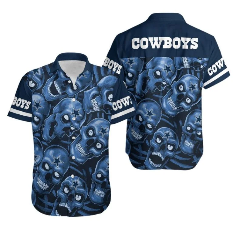 Combo Dallas Cowboys Button-Up Shirt & Men Shorts DK86