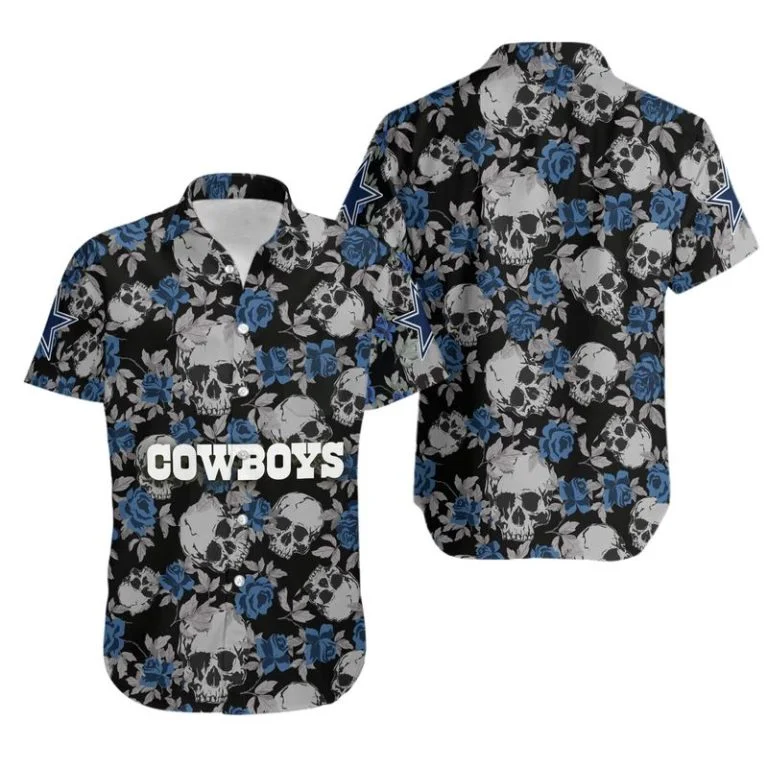 Combo Dallas Cowboys Button-Up Shirt & Men Shorts CK13