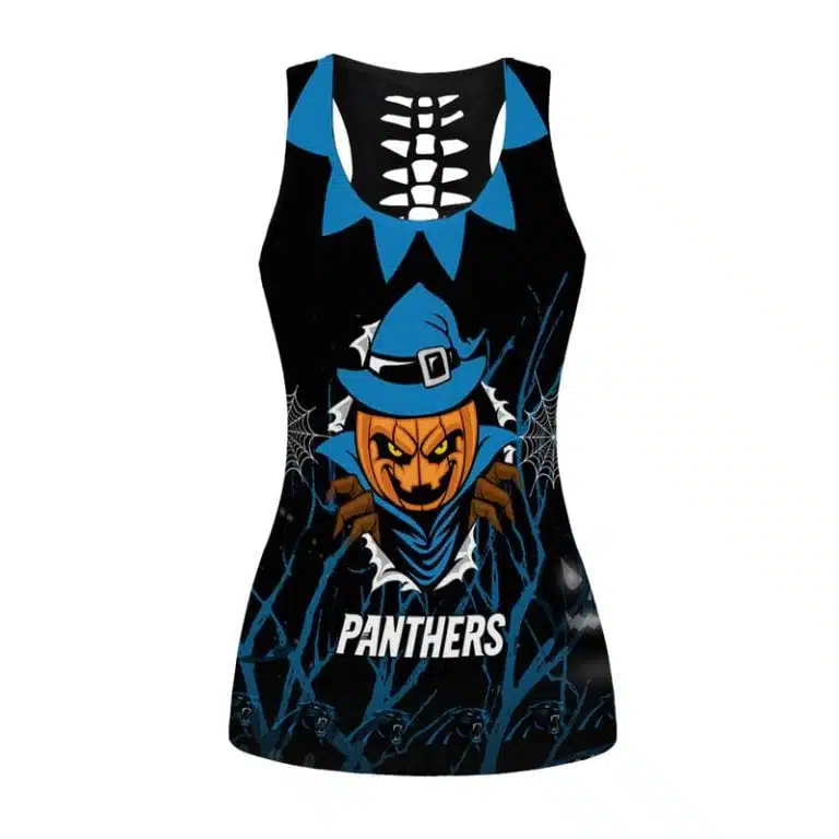 Carolina Panthers Women's Hollow Out Tank Top + Legging  UE24 - Image 2