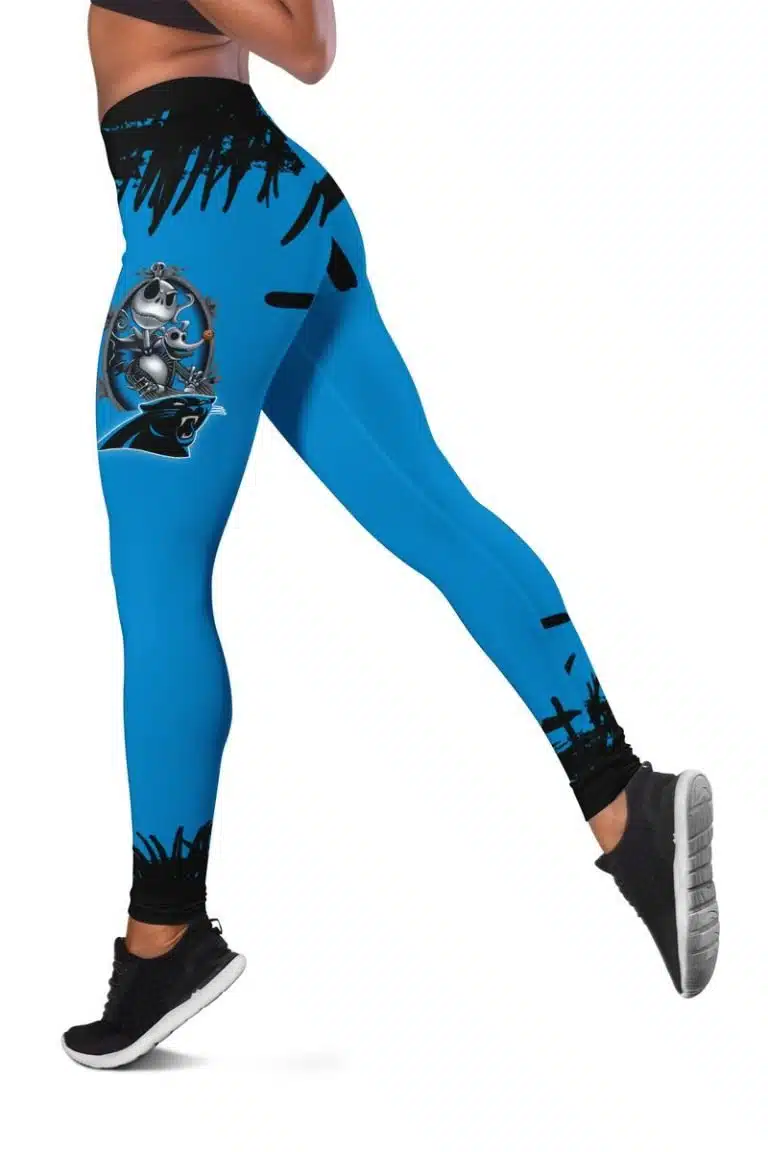 Carolina Panthers Women's Hollow Out Tank Top + Legging KF97 - Image 3