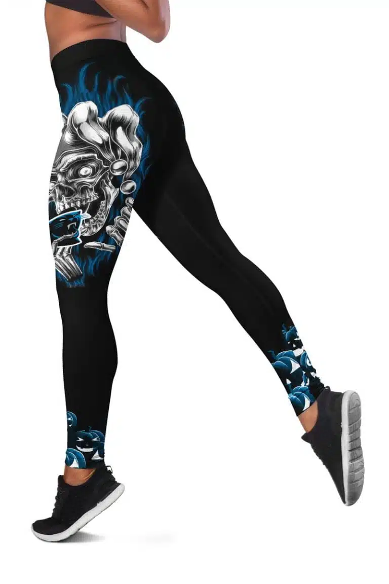 Carolina Panthers Women's Hollow Out Tank Top + Legging LE34 - Image 3