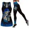 Carolina Panthers Women's Hollow Out Tank Top + Legging IF25