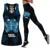 Carolina Panthers Women's Hollow Out Tank Top + Legging IR33