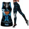 Carolina Panthers Women's Hollow Out Tank Top + Legging IW47