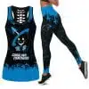 Carolina Panthers Women's Hollow Out Tank Top + Legging KE13