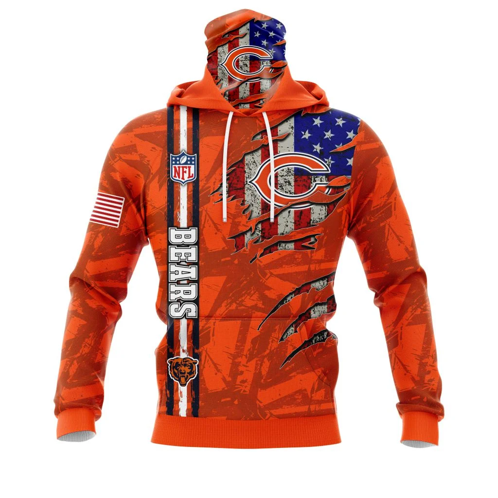 Hoodie Mask Chicago Bears | Custom Name | Limited Edition