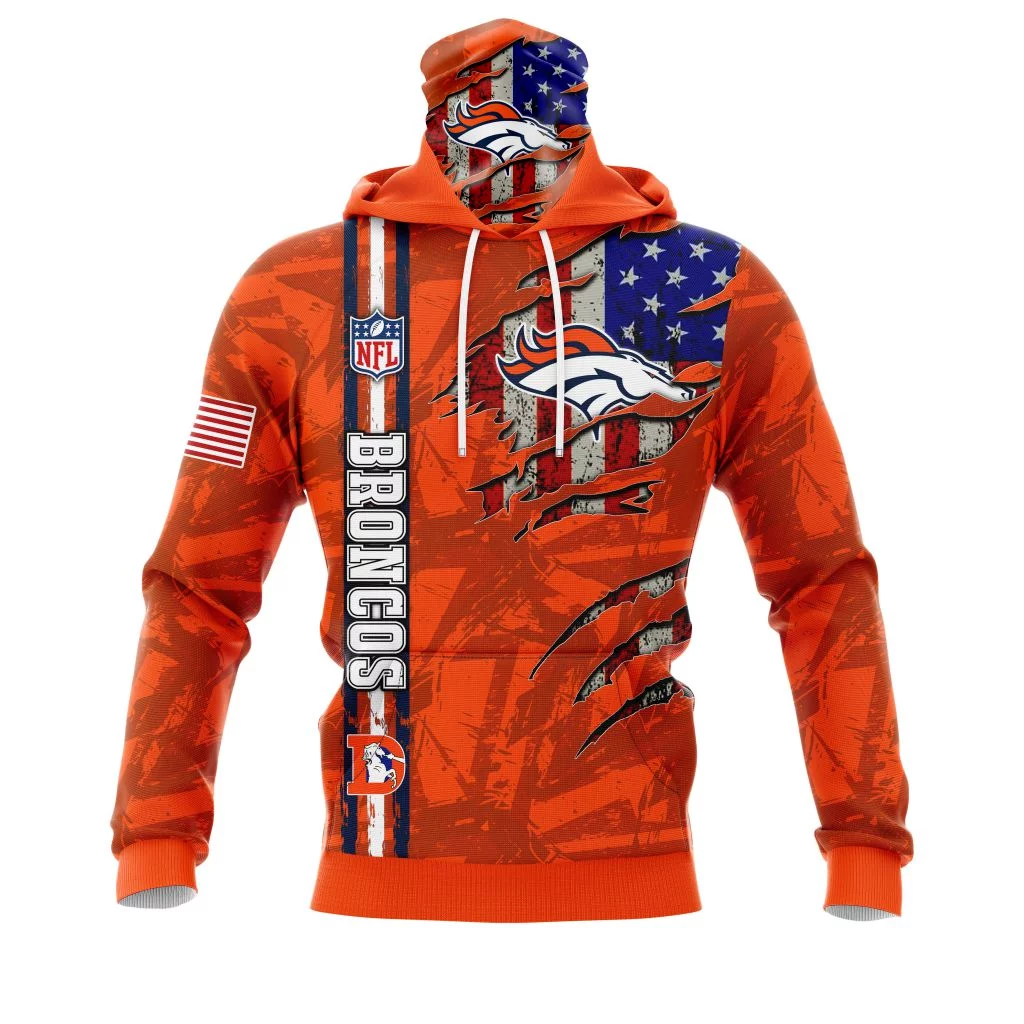 Hoodie Mask Denver Broncos | Custom Name | Limited Edition