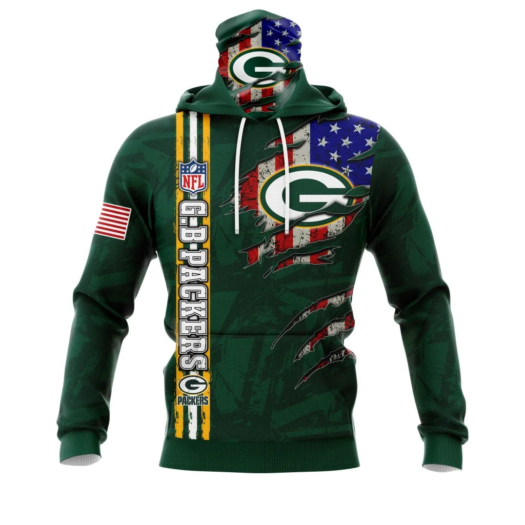 Hoodie Mask Green Bay Packers | Custom Name | Limited Edition