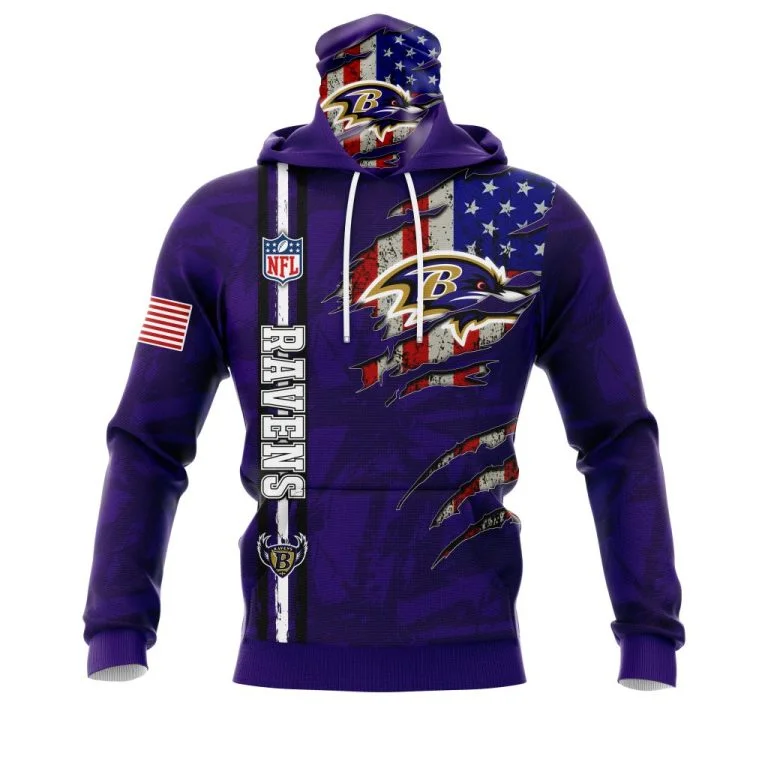 Hoodie Mask Baltimore Ravens | Custom Name | Limited Edition