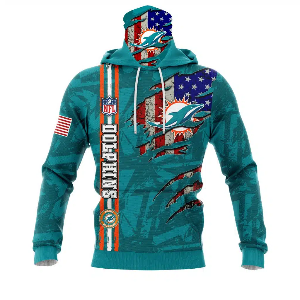 Hoodie Mask Miami Dolphins | Custom Name | Limited Edition