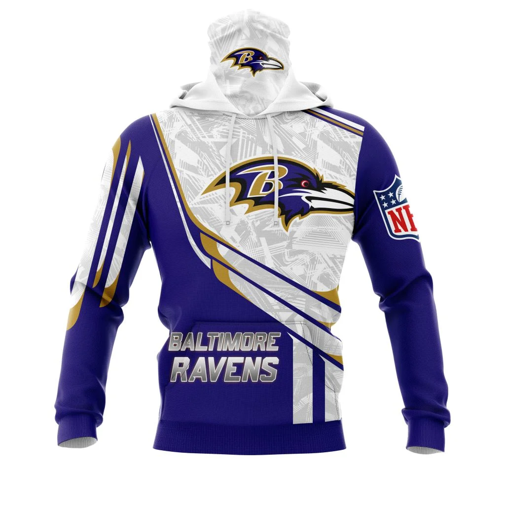 Hoodie Mask Baltimore Ravens | Custom Name | Limited Edition