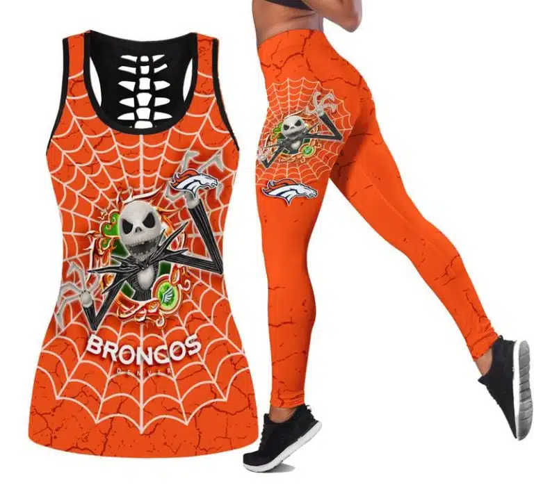 Denver Broncos Women's Hollow Out Tank Top + Legging KD13