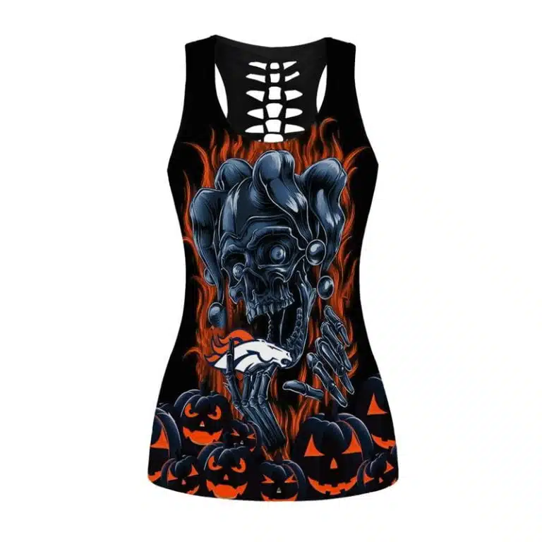 Denver Broncos Women's Hollow Out Tank Top + Legging TF13 - Image 2