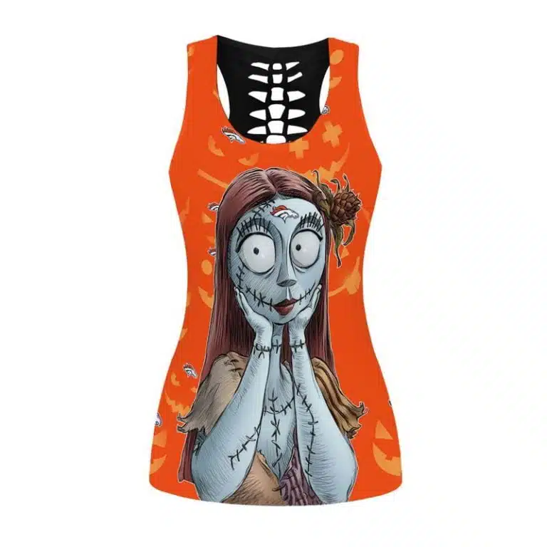 Denver Broncos Women's Hollow Out Tank Top + Legging KR11 - Image 2