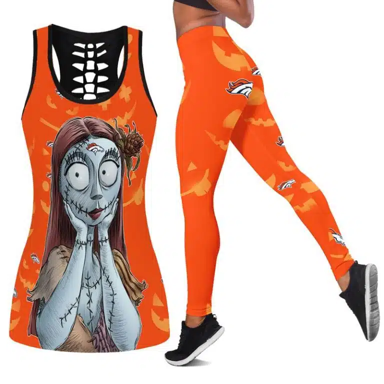 Denver Broncos Women's Hollow Out Tank Top + Legging KR11