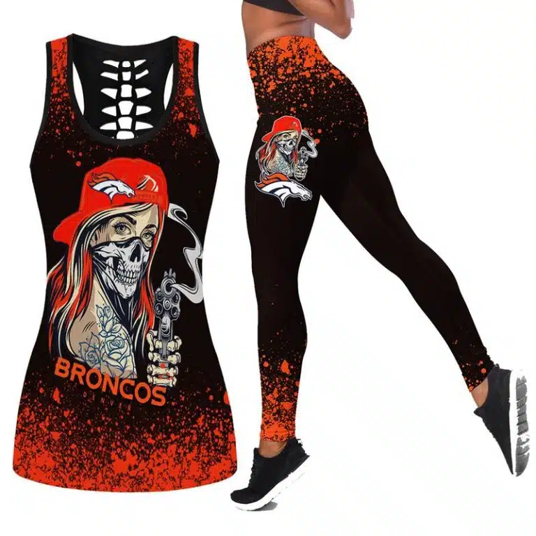 Denver Broncos Women's Hollow Out Tank Top + Legging IR69
