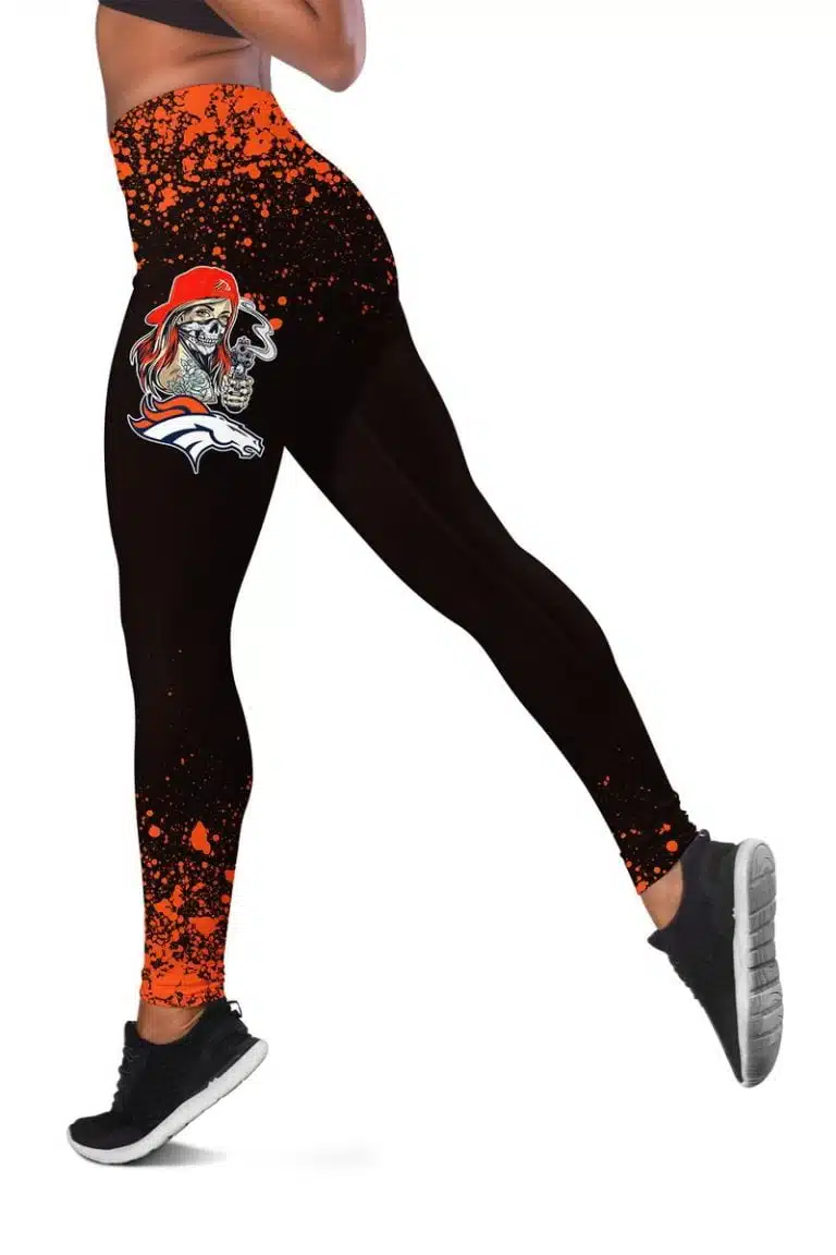 Denver Broncos Women's Hollow Out Tank Top + Legging IR69 - Image 3