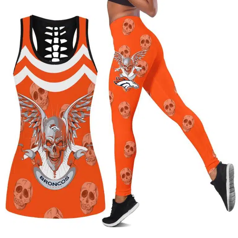 Denver Broncos Women's Hollow Out Tank Top + Legging JD71