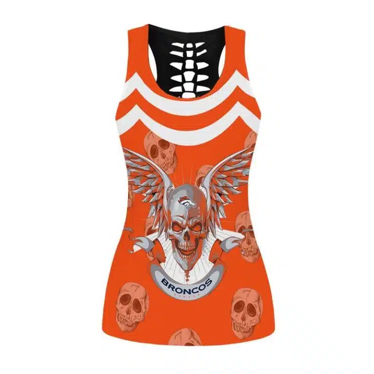 Denver Broncos Women's Hollow Out Tank Top + Legging JD71 - Image 2