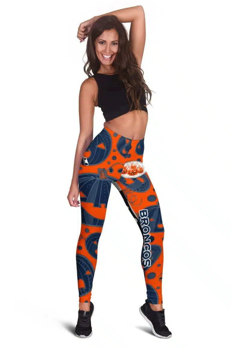 Denver Broncos Women's Hollow Out Tank Top + Legging KT58 - Image 3