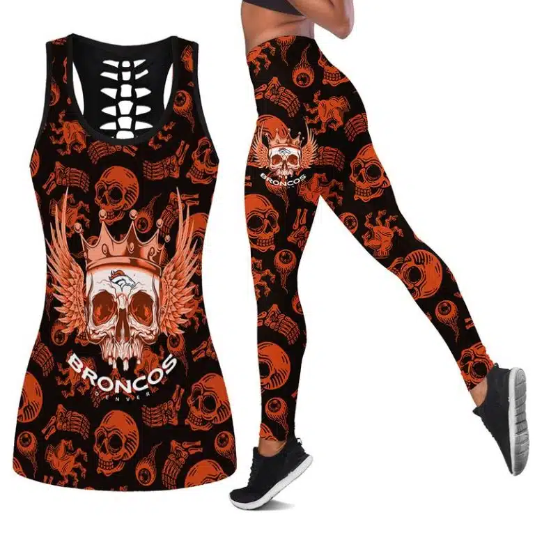 Denver Broncos Women's Hollow Out Tank Top + Legging OE55