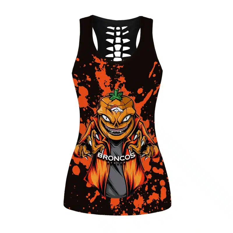Denver Broncos Women's Hollow Out Tank Top + Legging YE71 - Image 3