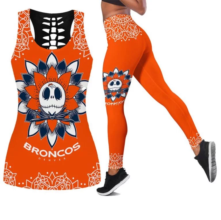 Denver Broncos Women's Hollow Out Tank Top + Legging JD57